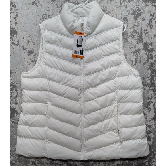 32 Degrees Heat Jackets & Blazers - 32 Degrees Heat Women's White XXL Puffer Vest Insulated Packable NEW!